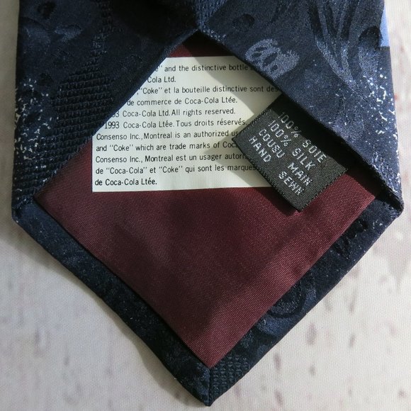 Coca Cola 1993 Vintage 100% Silk Neck Tie - Picture 6 of 7